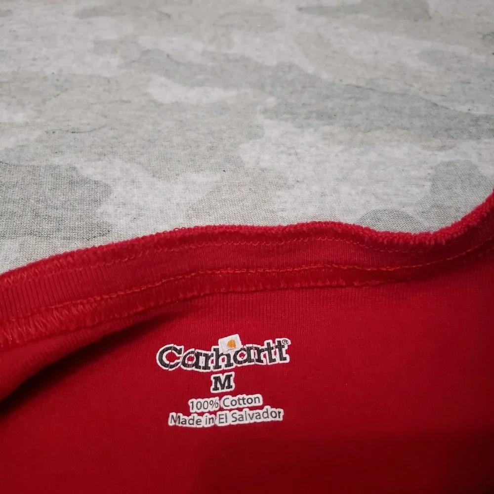 Carhartt Pajamas Union Suit Mens Medium Red Thermal Button Long Johns